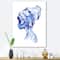 Designart - Blue Fashion Portrait of African American Woman - Modern Canvas Wall Art Print